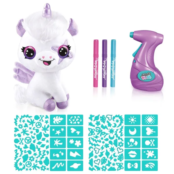 Airbrush Plush Enhjørning Lyser i Mørke -