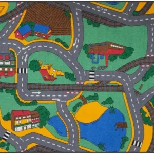 Gulvtæppe, Legetæppe Trafik 95x200 cm -