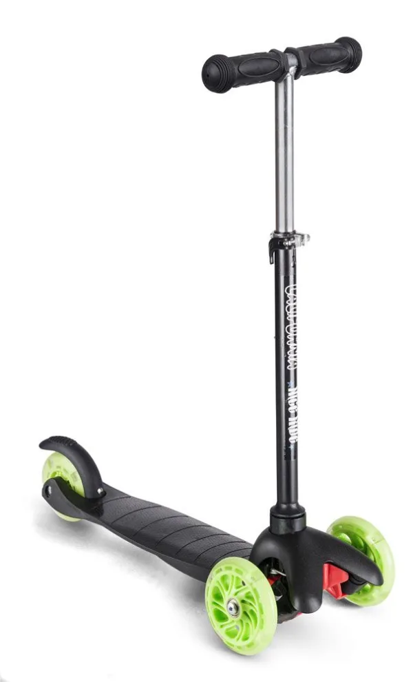 3-hjulet løbehjul m. flex styring og LED -