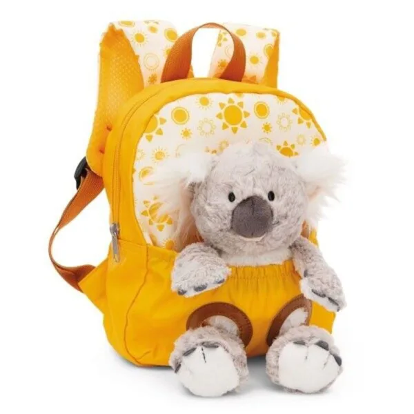 Rygsæk med bamse, koala gul -